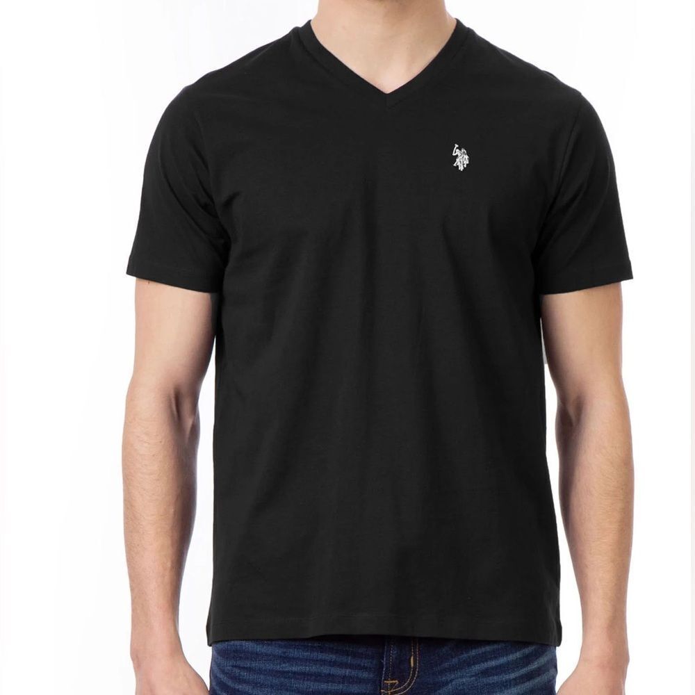 U.S.Polo Assn Men's Black V-Neck T-Shirt 3XL